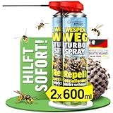 HEIMWERT Wespenspray Turbo mit Langzeitwirkung Repellent - Sicher Wespennest...