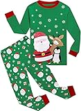 EULLA Kinder Mädchen Weihnachten Schlafanzüge Weihnachtsmann Pyjama Set Winter...