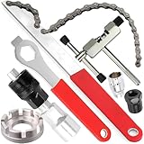 Retoo Fahrrad Kettenpeitsche Ritzelabnehmer Cassette Lockring Tool Schraubkranz...