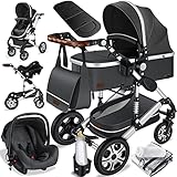 KESSER® Loops 3in1 Kinderwagen Kombikinderwagen Komplett-Set inkl. Babywanne &...