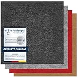 andiamo Teppichfliesen selbstklebend – 25 Stück, 40x40 cm Filz Bodenbelag...