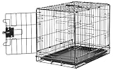 Amazon Basics Zusammenklappbarer Hundekäfig aus Metalldraht mit Bodenschale,...