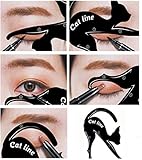 Cat Eyeliner Schablone für Lidschattenkontur (2er Set) für lupenreine Smokey...