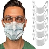 6 transparente Antibeschlag Nasenclip für die Maske - Verhindert Beschlagen und...