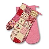 Ofenhandschuhe Kitchen, Patchwork, rosa, 1 Paar, PSA-Kategorie II bis 250°C...