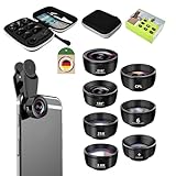 YONHESHI 7 in 1 Handy Kamera objektiv，Fischaugenobjektiv 210° Weitwinkel...
