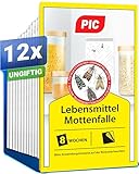 PIC Lebensmittelmotten Falle - 12 Lebensmittelmottenfallen - Mottenfalle mit...