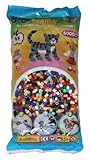 Hama Perlen 205-67 Bügelperlen Beutel mit ca. 6.000 bunten Midi Bastelperlen...