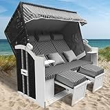 BRAST® Strandkorb Usedom | 3-Sitzer XXL | 2-3 Personen | 165cm breit | mehrere...