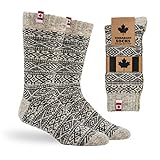 2 Paar Thermo Wollsocken Damen und Herren im Canadian Socks Style, Kanadische...