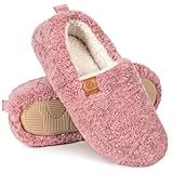 EverFoams Damen Warme Lammfell Memory Foam Voll Hausschuhe, rose, 38/39 EU