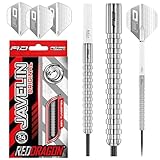 RED DRAGON Javelin Steel Dartpfeile 24 Gramm Profi Steeldarts Set, 3 x Steel...