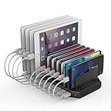 Alxum 60W USB Ladestation Mehrere Geräte 10 Ports Mehrfach Handy Tablet...