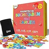 Smart Panda Magnetische Buchstaben und Zahlen für Kinder - [1x A-Z, 3X a-z, 2X...