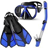Smyidel Schnorchelset Taucherbrille mit Schnorchel und Flossen,Schnorchel Set...