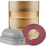 Saunalampe LUNA CLASSIC mit Saunaleuchte und Anschlusskabel Saunalicht...