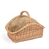 Tigana - Kaminkorb Holzkorb Kaminholzkorb aus Weide mit Jute (Art. 90280-Natur)