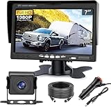 Kairiyard Rückfahrkamera Set mit 7 Zoll HD Rear View Monitor, IP69 wasserdichte...