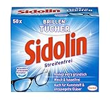 Sidolin Brillenputztücher (50 Stück), feuchte Reinigungstücher für Brillen,...