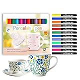 FloraVigo Keramikstifte, spülmaschinenfeste Porzellanstifte, 12 Farben...