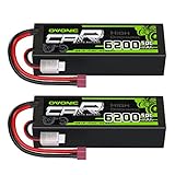 OVONIC 2s Lipo Akku 7,4V 6200mAh 50C mit T Stecker Hardcase Lipo Batterie Zellen...
