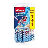 Vileda SuperMocio 3Action Wischmop Ersatzköpfe - Doppel-Vorteilspack