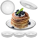 KADAX Glasteller 17.5 cm, 6er Set, Runder Teller aus Klarglas, Servierteller aus...