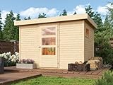 Karibu Gartenhaus Bielefeld 2 | Gerätehaus mit 19 mm Wandstärke | INKLUSIVE...