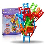 Chairs Stacking Tower Balancing Game, Stapelspiel Stühle DIY Balance Spiel,...