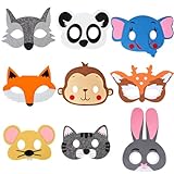 CEZKFH Tiermaske, 9 Stück Filzmaterial Tiermasken, Kindermasken Tiere, Masken...