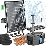 Biling 8W Solar Teichfilter mit Pump, 405 l/h Teichfilter Solarpumpe mit Akku...
