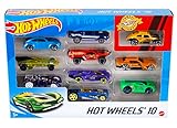 Hot Wheels 1:64 Die-Cast Auto Geschenkset, je 10 Spielzeugautos, zufällige...