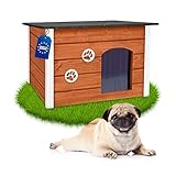 Outentin Hundehütte Outdoor Winterfest - Hundehaus für Mittelgroße Hund -...