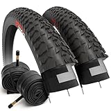 Fincci Fahrradreifen 20 Zoll – Set Faltbare MTB Reifen 20 x 1.95 Zoll mit 2X...