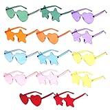 Zuzer Partybrille 14PCS Hippie Brille Bunte Party Sonnenbrillen Lustige Brillen...