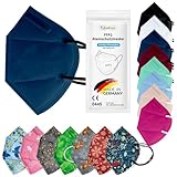TubeRoo FFP2 Maske Dunkelblau Blau Marineblau Navy 5 Stück Masken aus...
