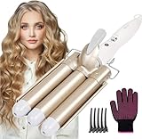 Flintronic Lockenstab, 3 Fässer Wellen Locken Stab, 25mm Welleneisen Haar...