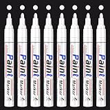 Permanent Marker Wasserfeste Stifte, 8 Weiß Lackstift, Lackmarker Zum Markieren...