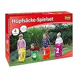 Idena 7408881 - Hüpfsäcke Spielset mit 4 Hüpfsäcken, inklusive Band für...