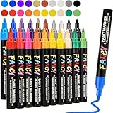 Acrylstifte für Wasserfest, 20 Farben 3mm Bemalen Permanent Marker Stifte...