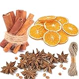 60 Stück Natur Dekoration Weihnachten Deko, 30getrocknete...