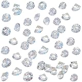 HAKACC 500 Stück Glas Deko Diamanten, 10mm Brillanten Glasdiamanten Klare...