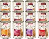 animonda Carny Adult Herzhafte Variation (12 x 400 g), Katzennassfutter für...