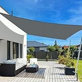 LOVE STORY Sonnensegel 3x4m Wasserdicht Rechteckig Anthrazit Sonnenschutz...