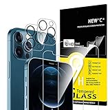 NEW'C 4 Stück, 2 x Panzer Schutz Glas für iPhone 12 Pro und 2 x Kamera Panzer...