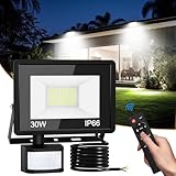 vighep Led Strahler mit Bewegungsmelder Außen, 30W Superhell LED Fluter mit...
