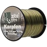 Zite Fishing Monofile Angelschnur in Camouflage – Karpfen-Schnur 0,28mm -...
