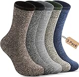 Annsuki Thermosocken Herren,5Paar Dicke Wintersocken Warme Socken,Flauschige...