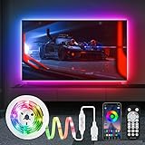 HUEMIHUI LED TV Hintergrundbeleuchtung, 4m Dream Color LED Strip kompatibel mit...