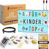 tricase LED Light Box mit Buchstaben & Farbwechsel – Cinematic Leuchtkasten A4...